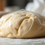 Panetto di pasta lasciato riposare in frigorifero