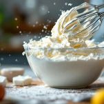 Glassa bianca liscia in una ciotola