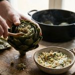 Carciofi farciti con composto aromatico