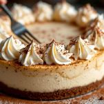 Dolce guarnito con panna montata e cacao