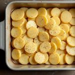 Base di patate pronta per il gratin