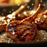 Carne che rosola durante la cottura