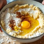 Impasto speziato lavorato con le mani