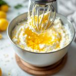 Latte condensato versato nella crema