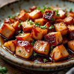 Carne dorata nell’olio caldo