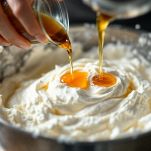 Sciroppo versato negli albumi montati