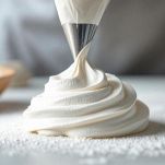 Crema bianca compatta e stabile