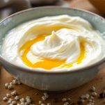 Uova con latte, olio e yogurt
