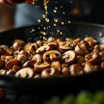 Funghi mescolati nel soffritto