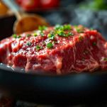 Roast beef rosolato su tutti i lati in padella