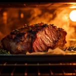 Roast beef in crosta di sale in forno caldo