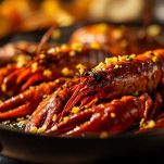 Astici che diventano rosso vivo durante la cottura