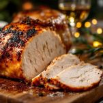 Tacchino dorato senza garza in forno