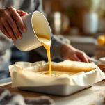 Tofu frullato con zucchero fino a consistenza cremosa