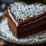Torta decorata con cocco grattugiato in superficie