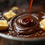 Cioccolato fuso con burro e miele