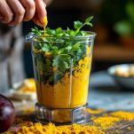 Barbabietola, prezzemolo e curcuma frullati