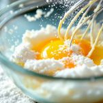 Uova sbattute fino a composto chiaro