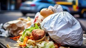 Cibo gettato in strada