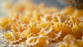 Diversi formati di pasta da cuocere