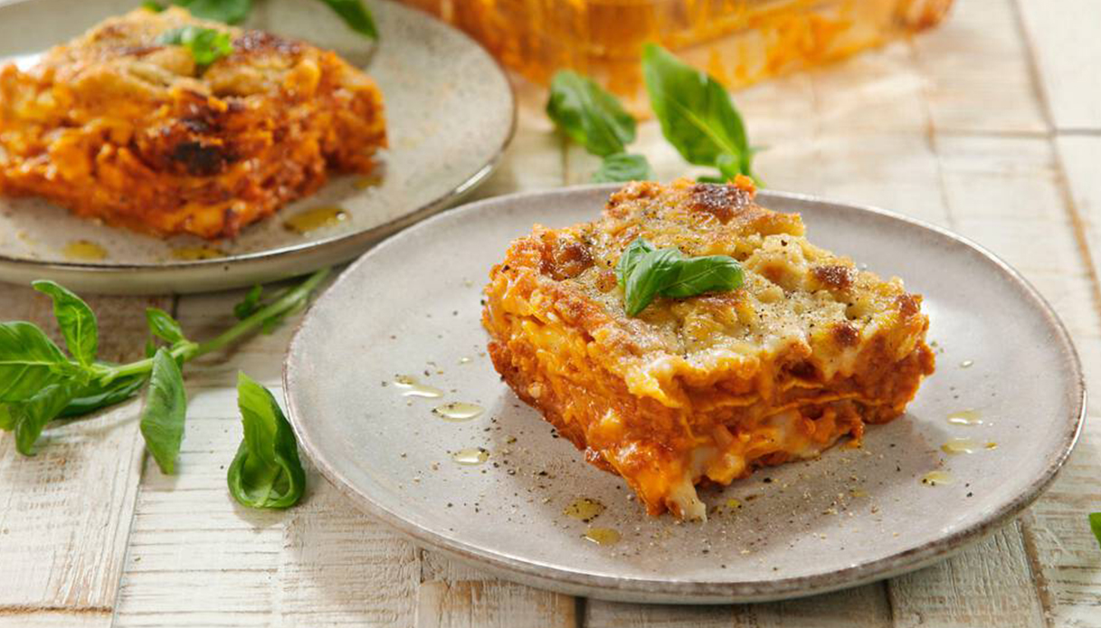 Lasagne con zucca e ricotta