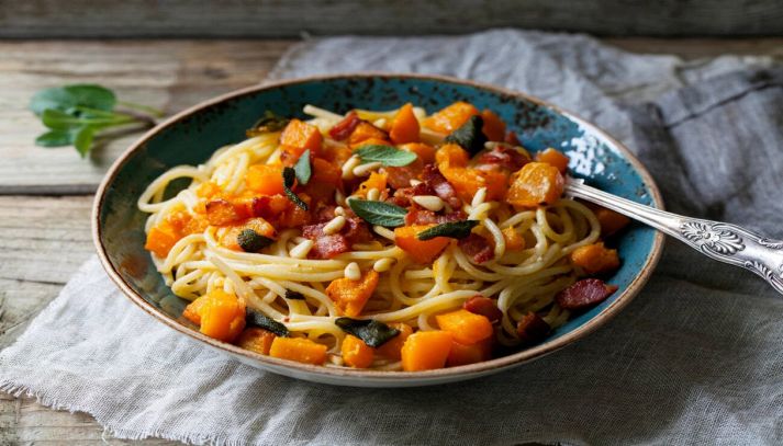 Pasta zucca e tonno