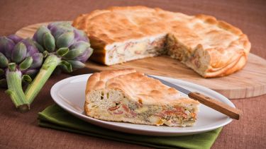 Torta salata ai carciofi e patate