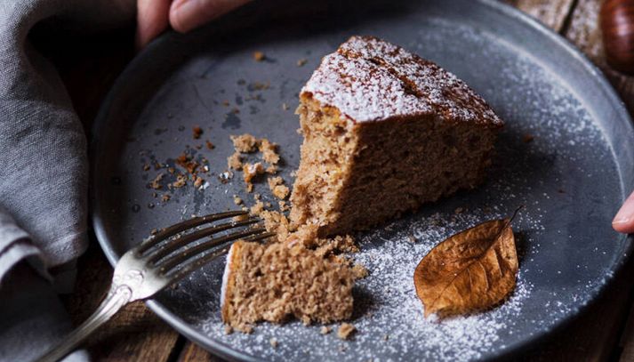 Torta di castagne e ricotta al rum