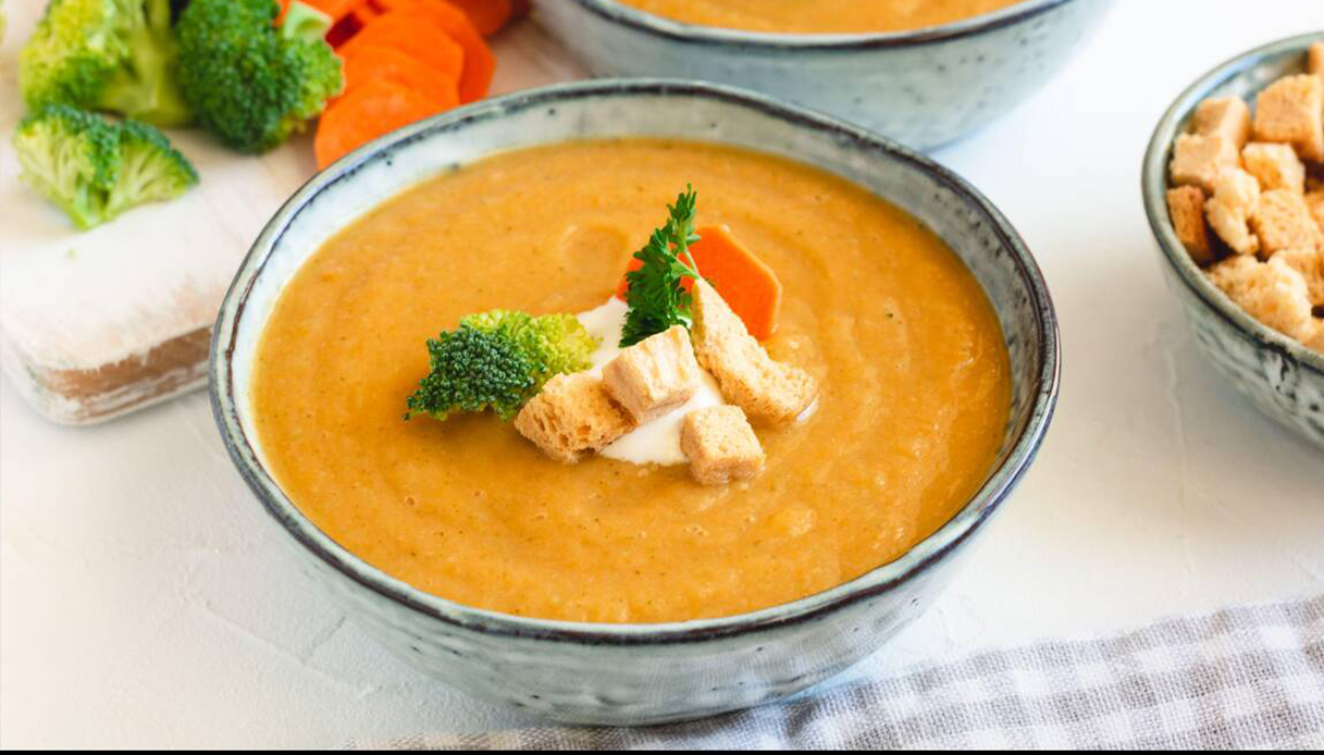 Vellutata di broccoli e carote