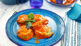 ravioli capresi impiattamento