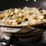 melanzane fritte per anelletti alla siciliana