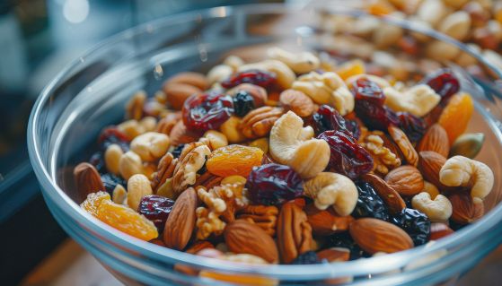 Ciotola con mix di frutta secca