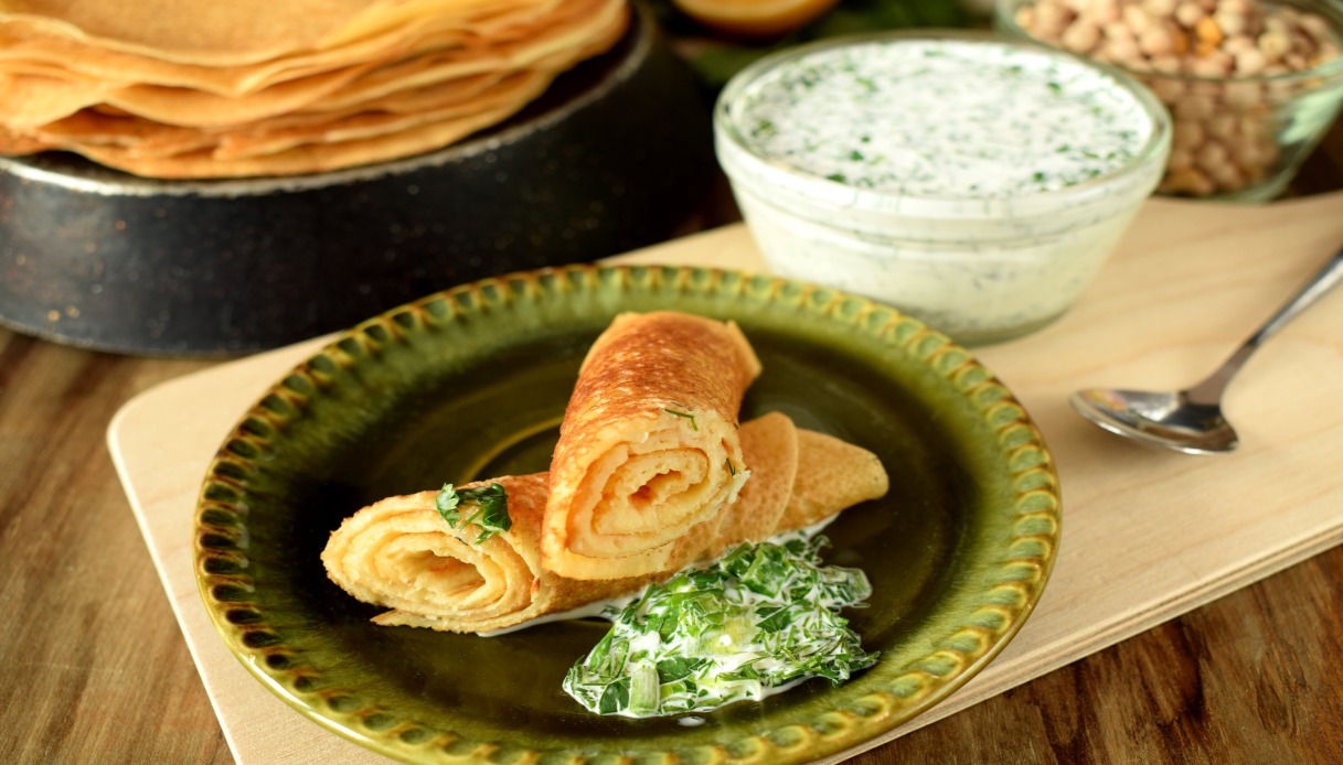 Crespelle con farina di  ceci