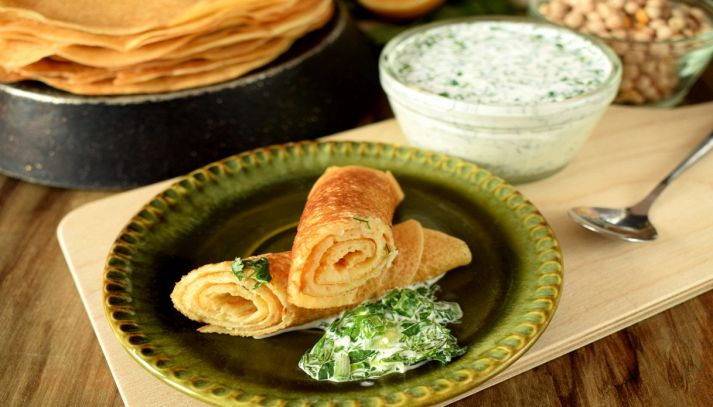 Crespelle con farina di  ceci