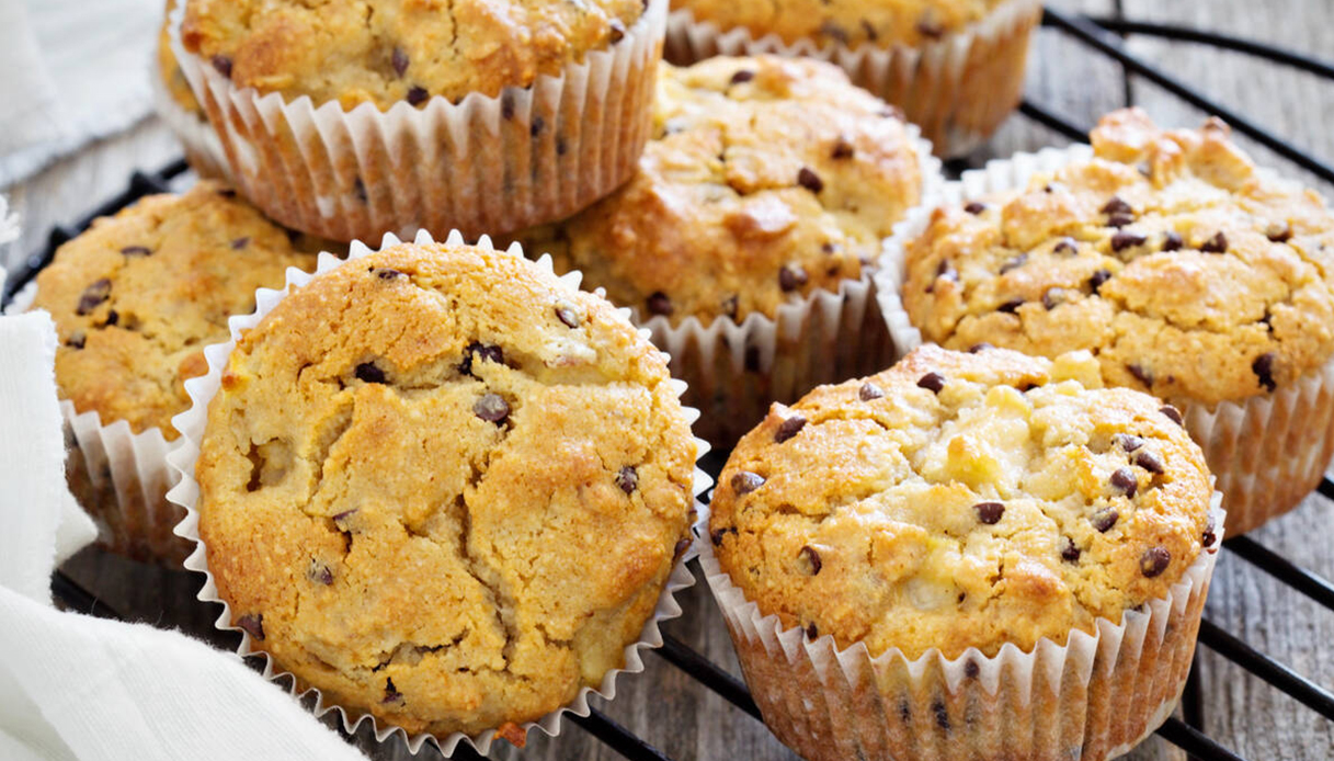 Muffin pere e cioccolato