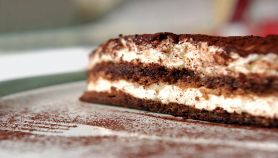 Porzione di cremoso tiramisu