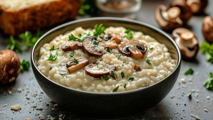 Risotto con crema di funghi