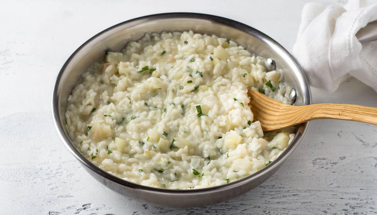 Risotto con porri e taleggio