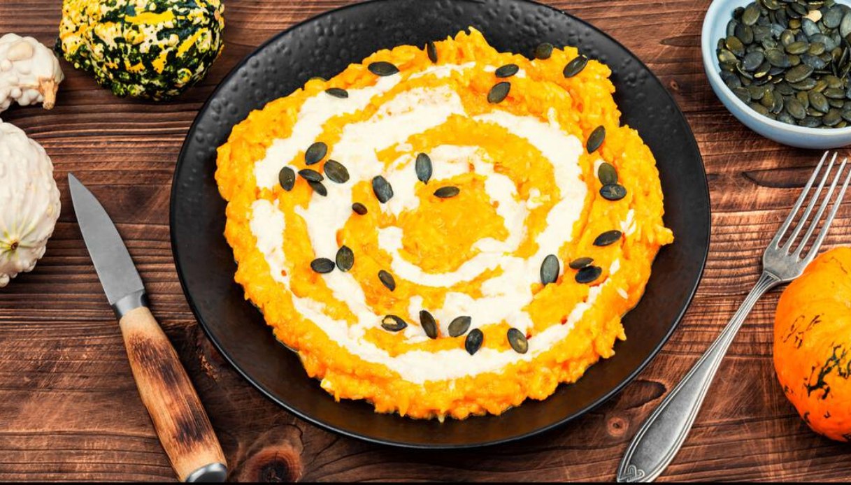 Risotto zucca e caprino