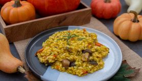 Risotto con zucca e castagne