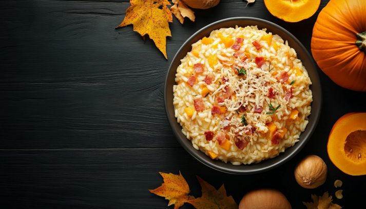 Risotto zucca e prosciutto crudo