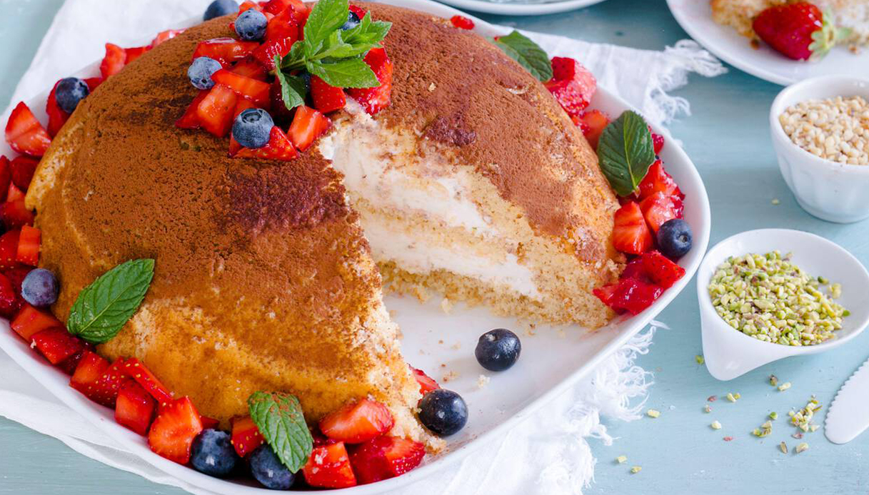 Zuccotto con savoiardi e ricotta