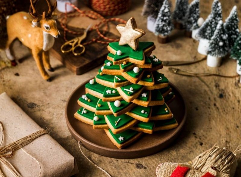 Albero di natale di biscotti