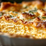 Banitsa a strati con superficie imburrata.