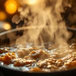 Crema in cottura a fuoco medio.