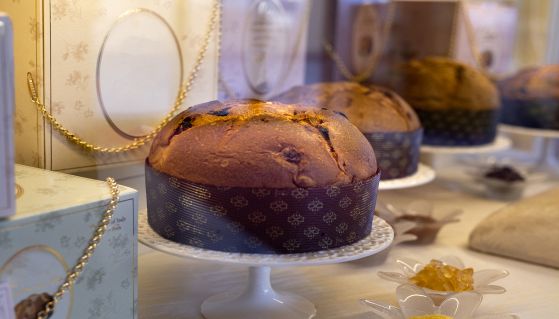 Panettoni con eleganti confezioni