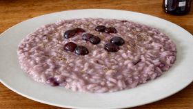 Risotto con uva fragola