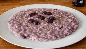 Risotto con uva fragola