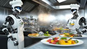 Robot lavorano come chef al ristorante