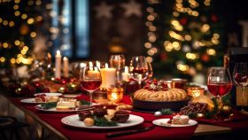 Tavola imbandita per Natale
